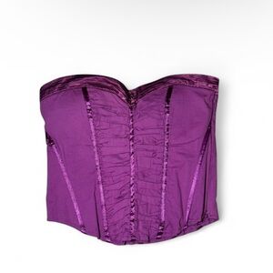 Vintage Y2K max rave purple corset top Size L 🪐